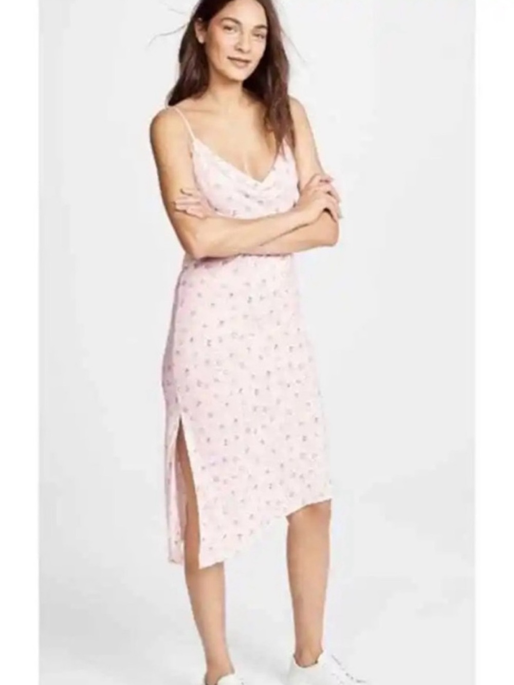 NWT AG Adriano Goldschmied Gia Slip Dress in Prism Pink XS